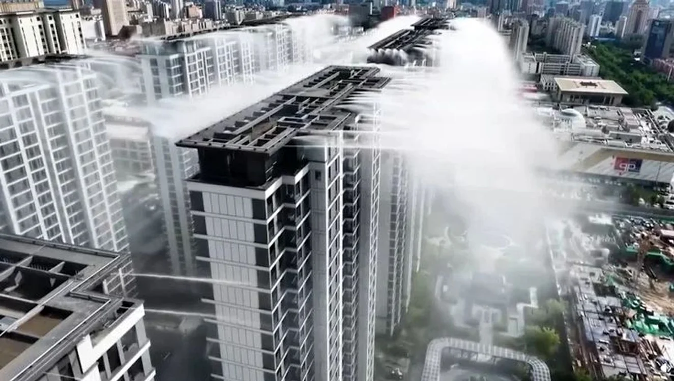Clădirile din Shanxi au un sistem care răcorește atmosfera (Foto: Captură video)