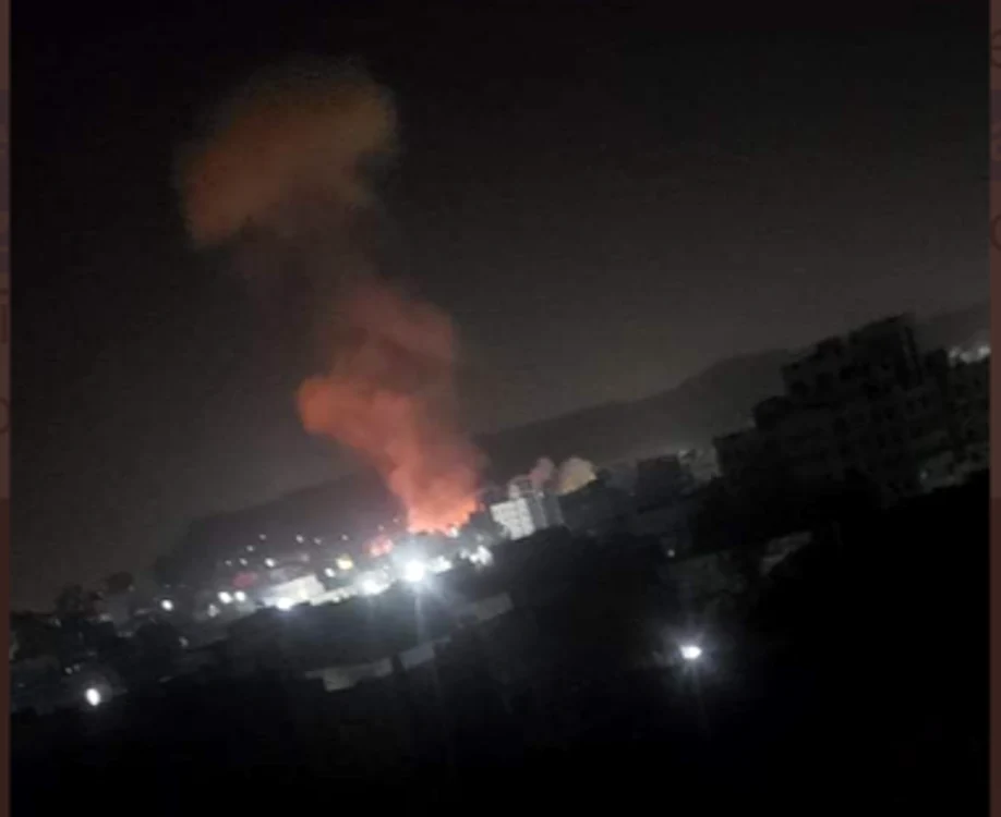 Explozie în urma unui atac cu drone, în Iran. Foto: Facebook