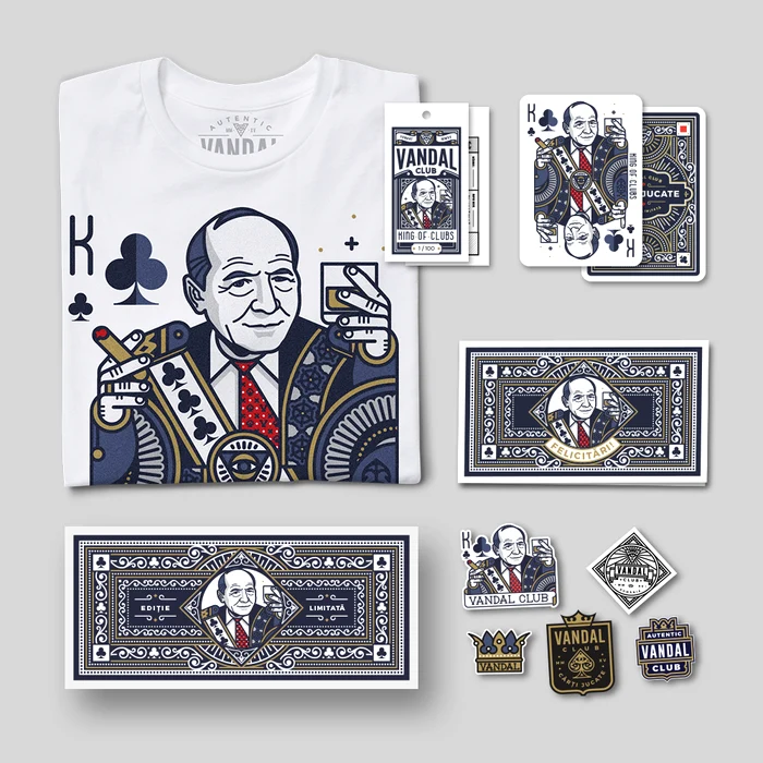 Traian Băsescu e portretizat cu un detaliu reprezentativ personalității și plăcerilor lui