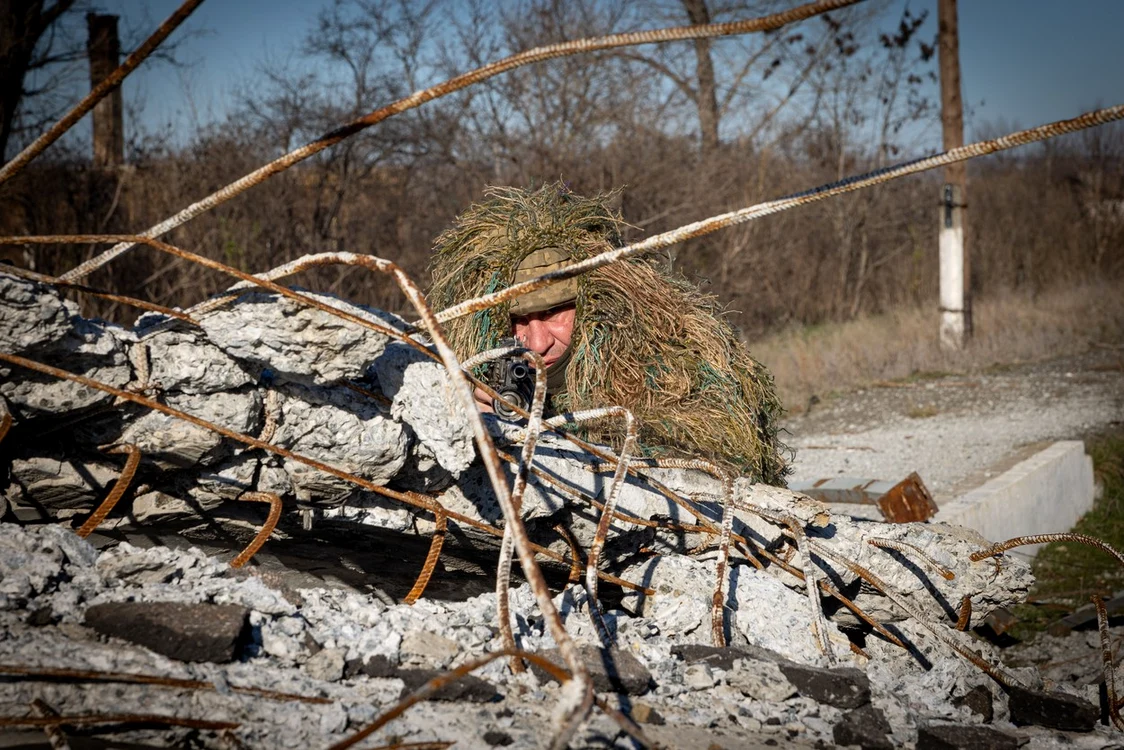 Soldat ucrainean în Soledar FOTO Profimedia