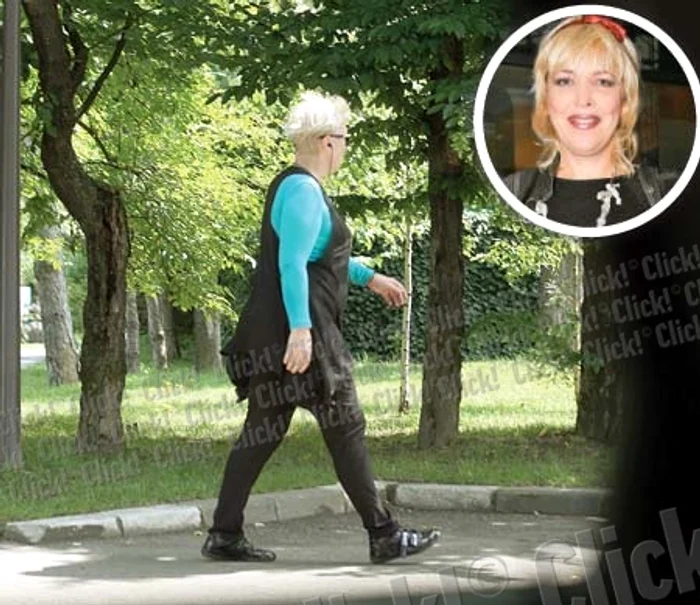 Cântăreaţa face mişcare în aer liber (Foto: Mihai Ionescu)