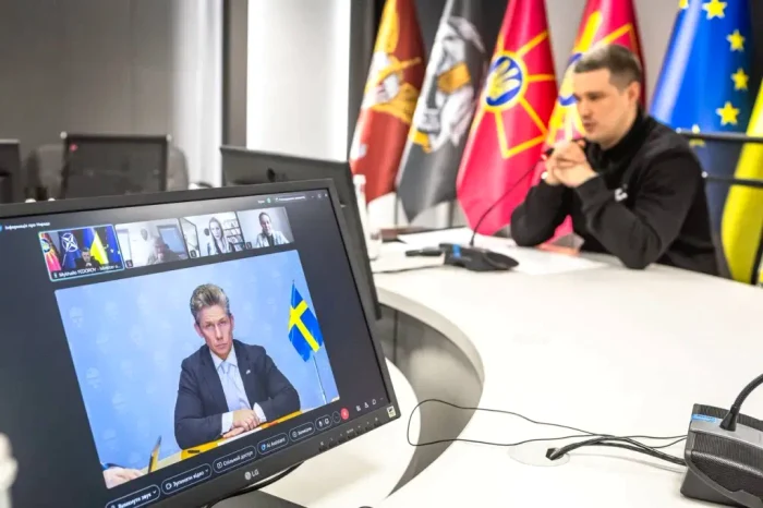 Mihailo Fedorov și omologul său Poul Jonsson FOTO Ministerul ucrainean al Apărării