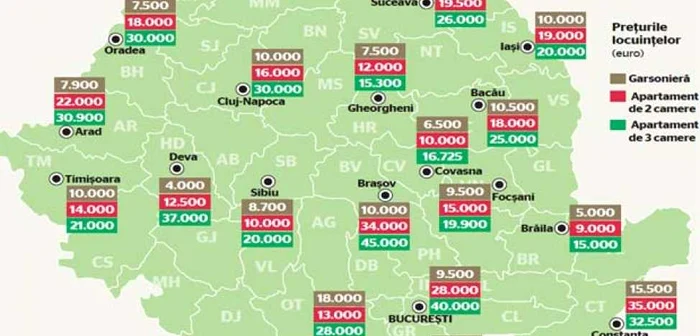 Harta locuinţelor-chilipir din România