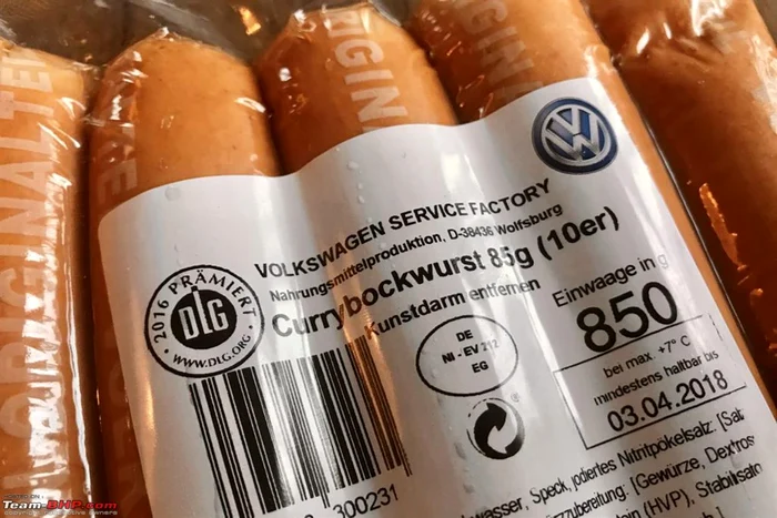 Cârnați marca Volkswagen
