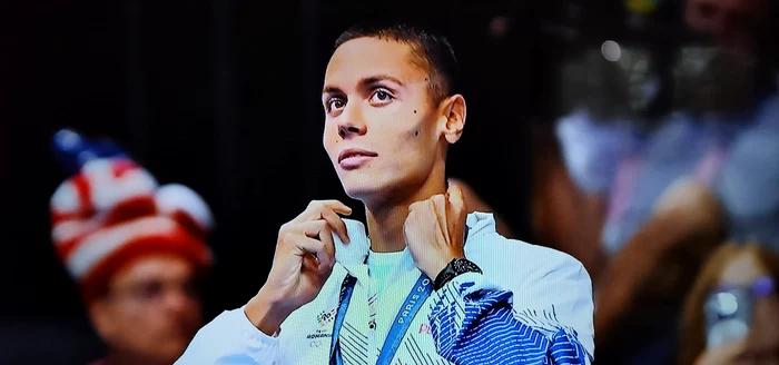 David Popovici, la JO  FOTO Captură TVR