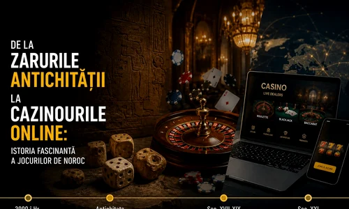De la zarurile Antichității la cazinourile online: istoria fascinantă a jocurilor de noroc
