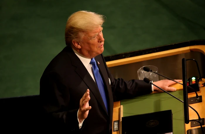 Preşedintele SUA, Donald Trump, la tribuna ONU