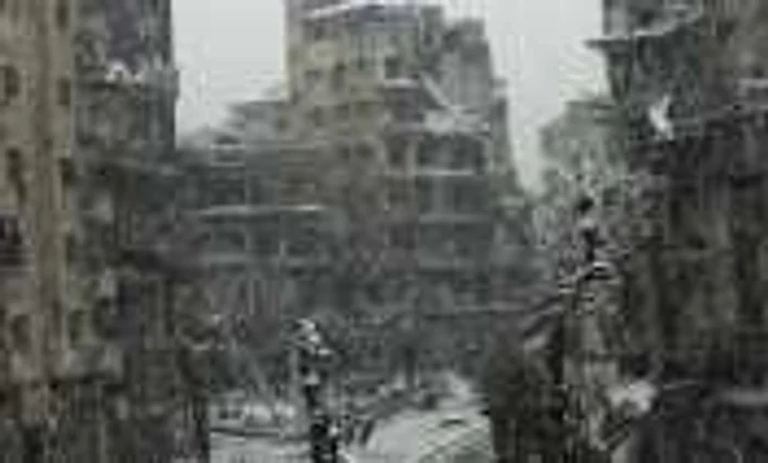 Clădiri distruse de trupele aliate lui Bashar al-Assad în oraşul sirian Homs FOTO Reuters