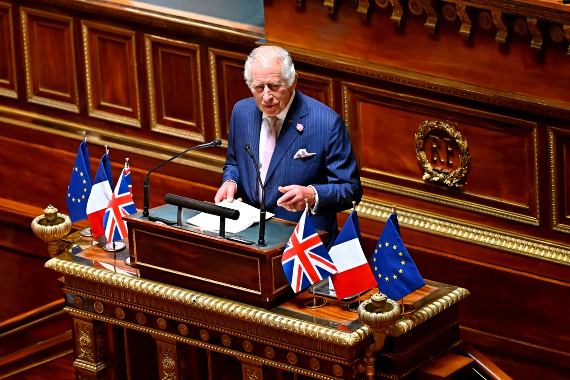 Regele Charles în Senatul Franței, Getty jpg