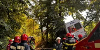 Accident grav în Câmpulung cu un microbuz FOTO ISU Argeș