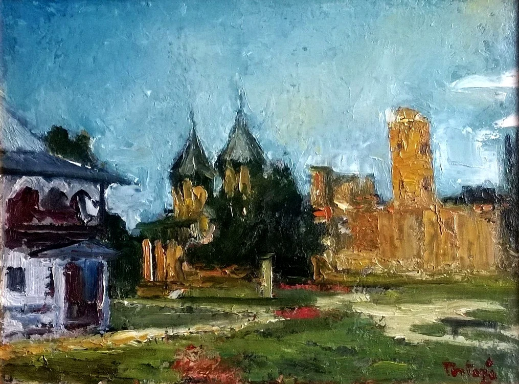 Cetatea Târgoviștei, pictură de Valeriu Pantazi