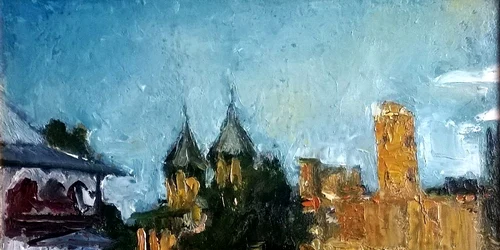 Cetatea Târgoviștei, pictură de Valeriu Pantazi