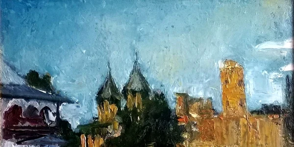 Cetatea Târgoviștei, pictură de Valeriu Pantazi