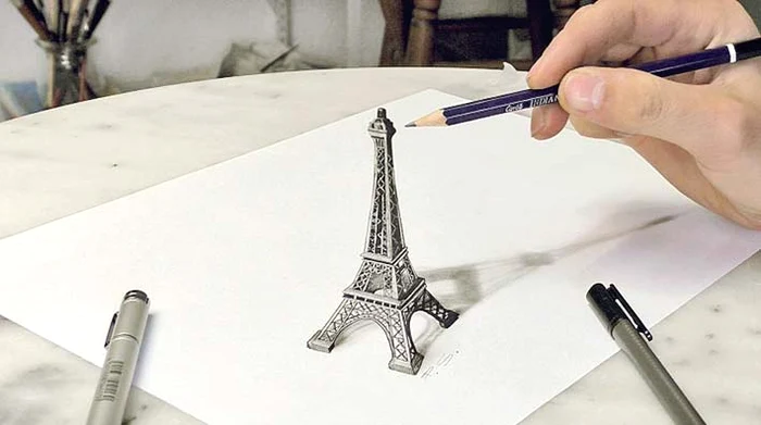 Turnul Eiffel se înalţă în pagină