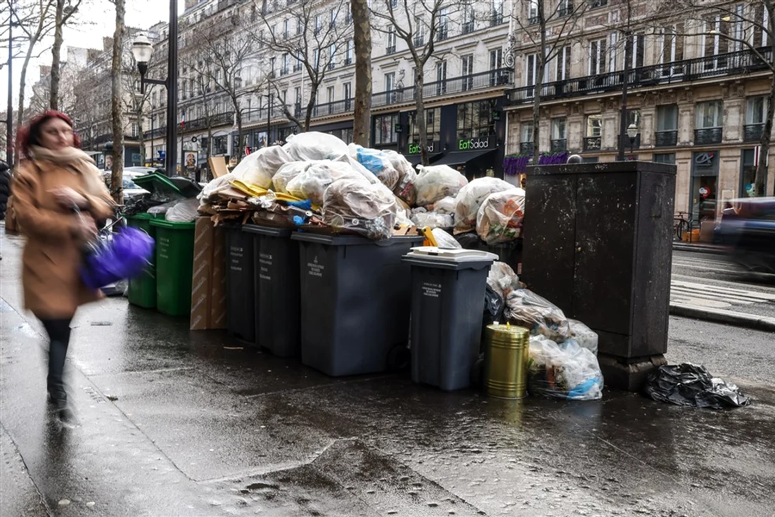 Greva gunoierilor din Franța  FOTO EPA EFE