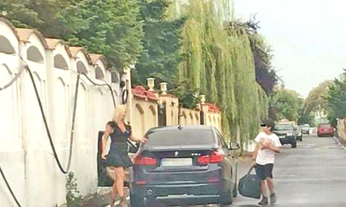 Vica, sexy la poarta vilei  lui Piţurcă jpeg