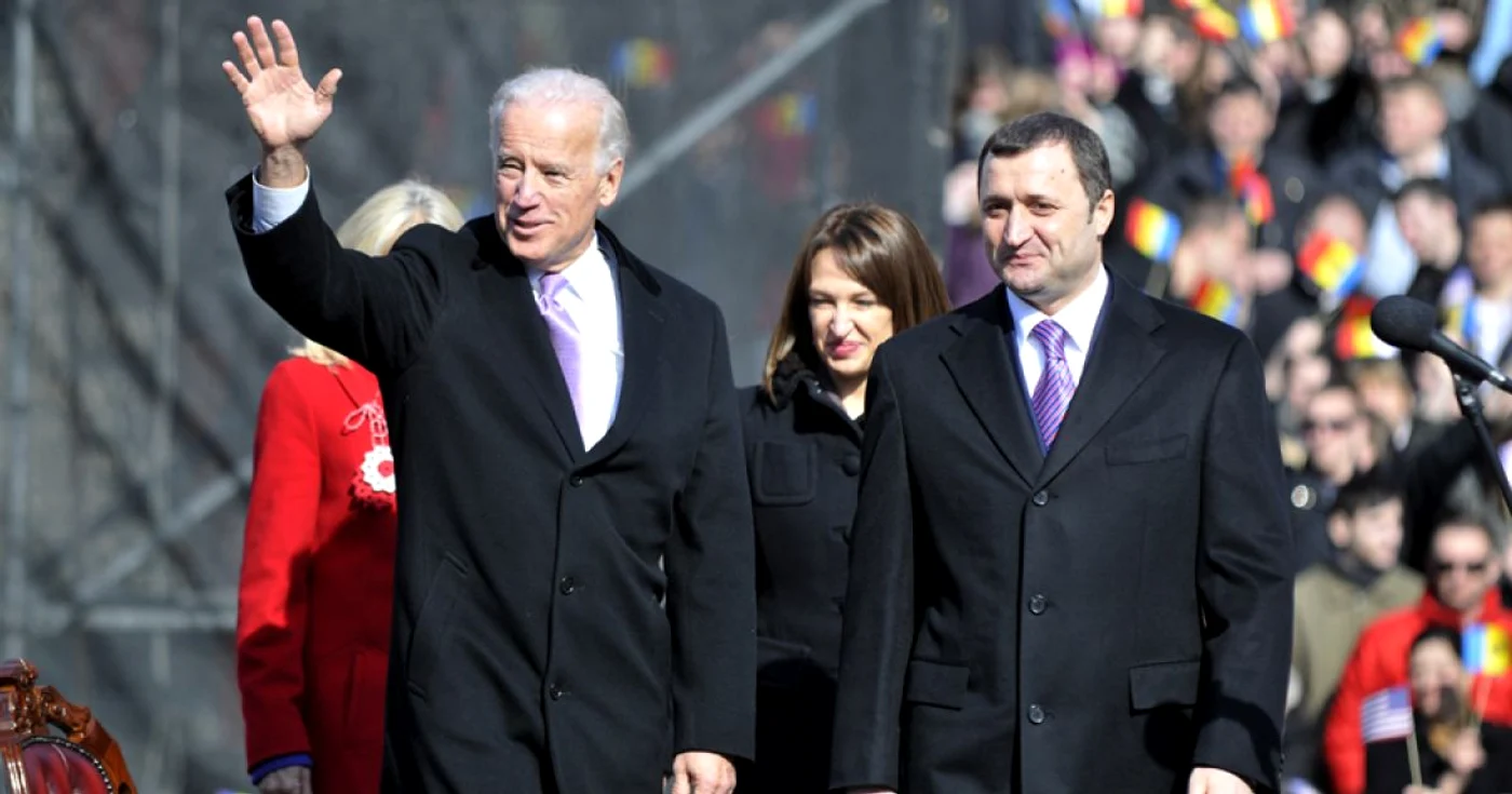 Sanda și Vlad Filat la întâlnirea cu Joe Biden. Foto: GOV.MD