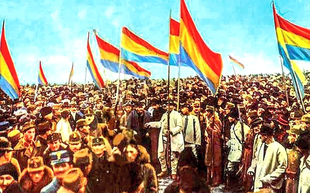 Imaginea simbol a Marii Uniri, realizată de Samoilă Mârza, colorizată FOTO Muzeul Unirii