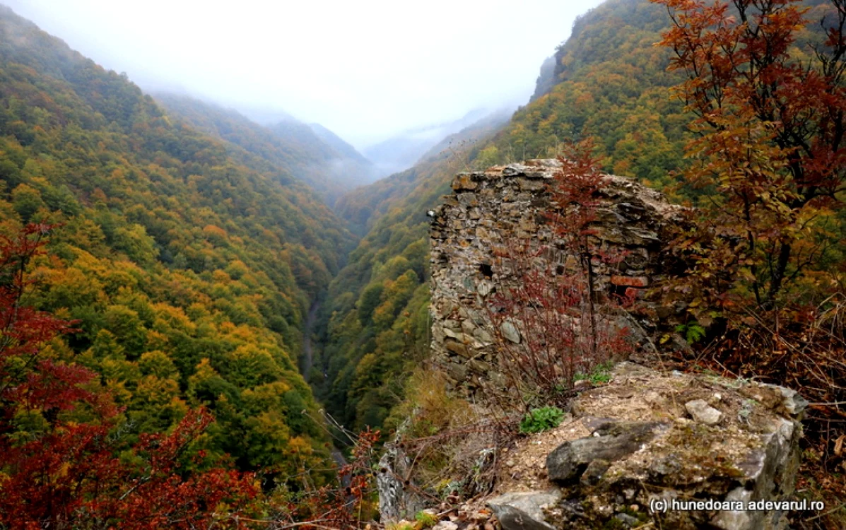 Defileul Râuşorului, văzut de la Cetatea Colţ. FOTO: Daniel Guţă. ADEVĂRUL