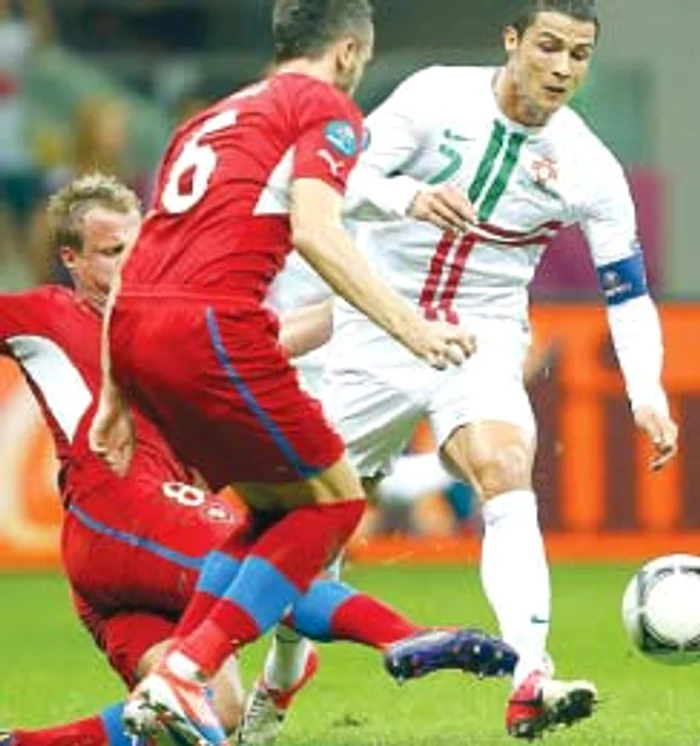 
    Cristiano Ronaldo a marcat singurul  gol al partidei  