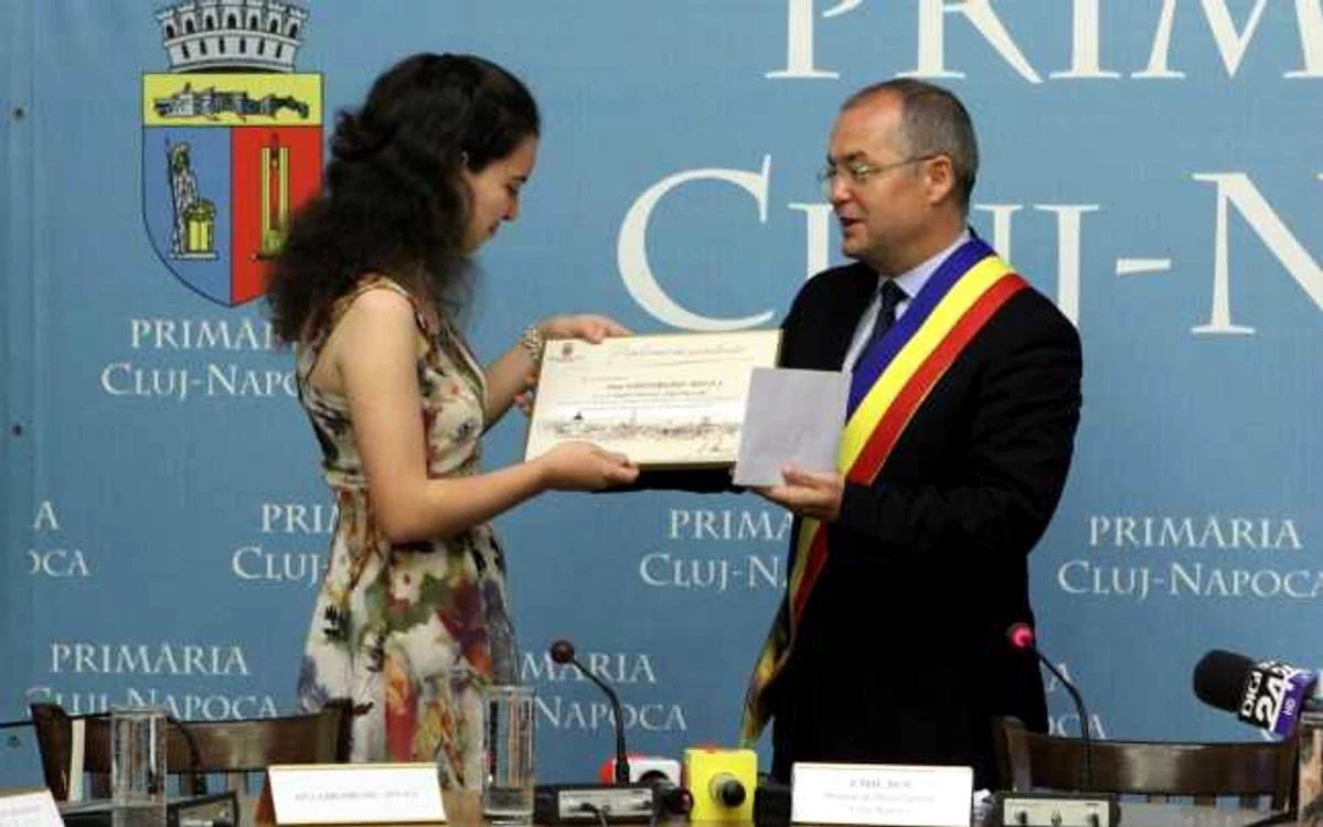 Ana Gheorghe Milea, eleva care a luat 10 la BAC 2015 FOTO: Primăria Cluj-Napoca