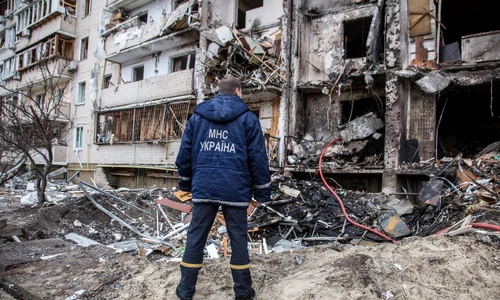 Clădire din Kiev, distrusă de o explozie (© Oleksandr Ratushniak / UNDP Ukraine)