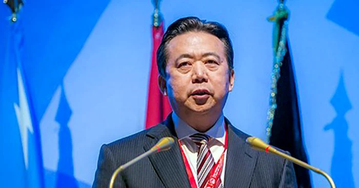 Fostul şef al Interpol, chinezul Meng Hongwei FOTO EPA-EFE