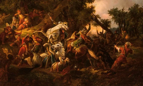 Calendar 26 octombrie: 1497   Bătălia de la Codrii Cosminului: Ștefan cel Mare a atacat armata poloneză condusă de regele Ioan Albert jpeg