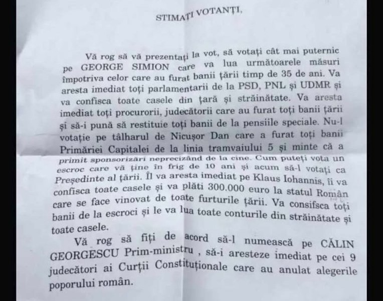 BEJ Sibiu a sesizat Poliţia după ce scrisori anonime au fost distribuite în cutiile poştale. Conţinutul instigator şi reacţia AUR