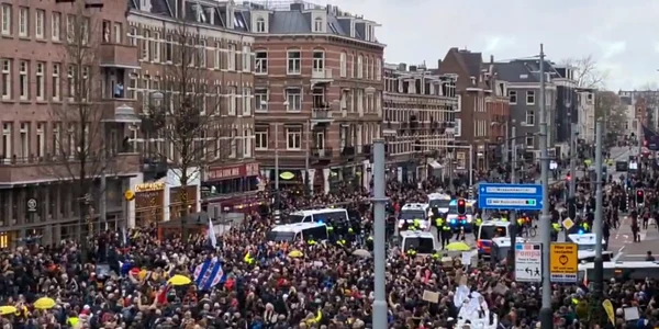 protest amsterdam foto captura video