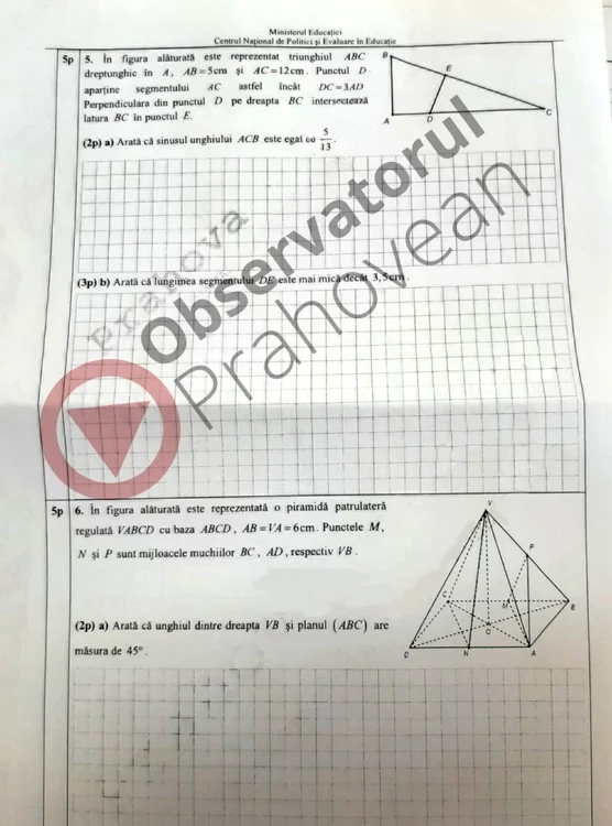 Subiecte Evaluare Naţionala 