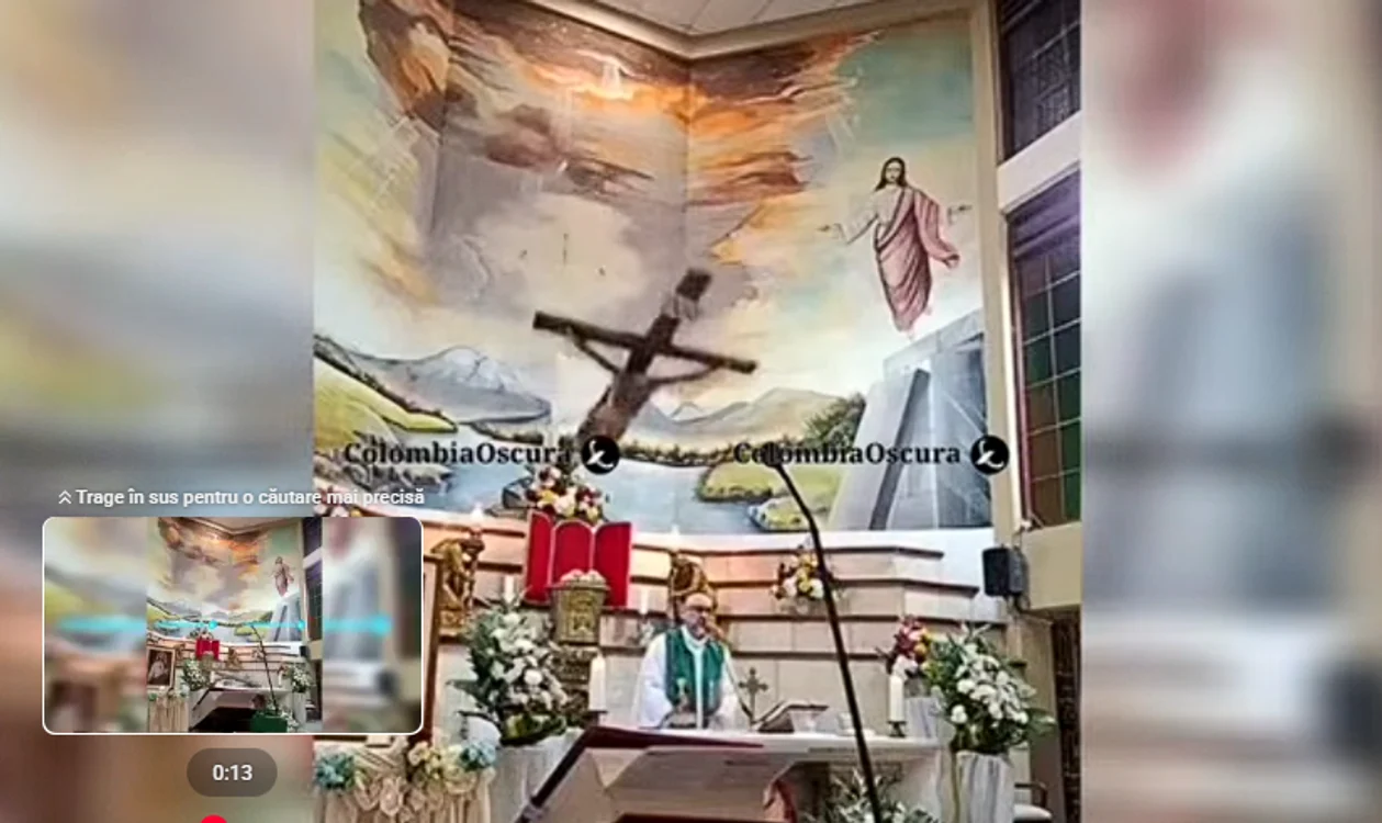 Momentul prăbușirii crucii