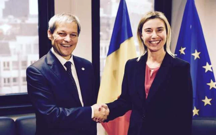 Premierul Dacian Cioloş şi Federica Mogherini, Înaltul Reprezentat al UE FOTO Facebook