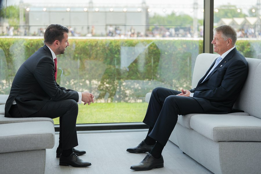 Iohannis, discuție cu președintele Milatovic. România sprijină integrarea europeană a Muntenegrului