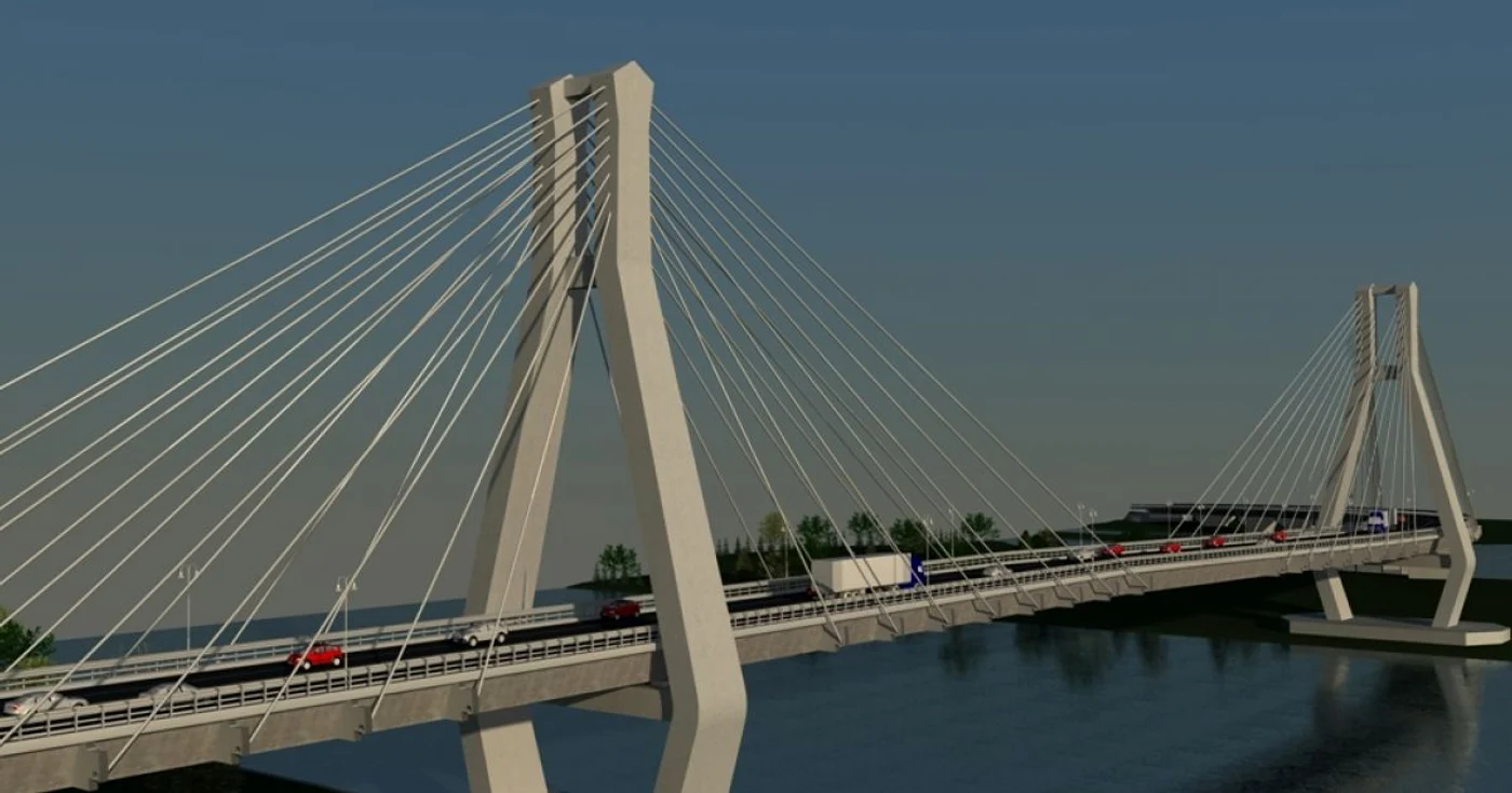 Podul hobanat de la Constanţa, cel mai mare din România, leagă A2 şi A4 de Port FOTO APMC