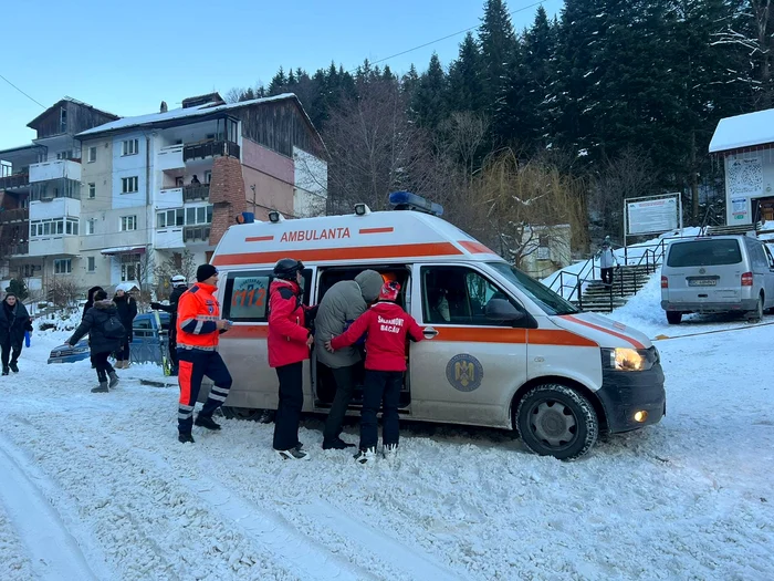 Inconștiența pe pârtie a dus mai mulți băcăuani la spital FOTO Salvamont Bacău