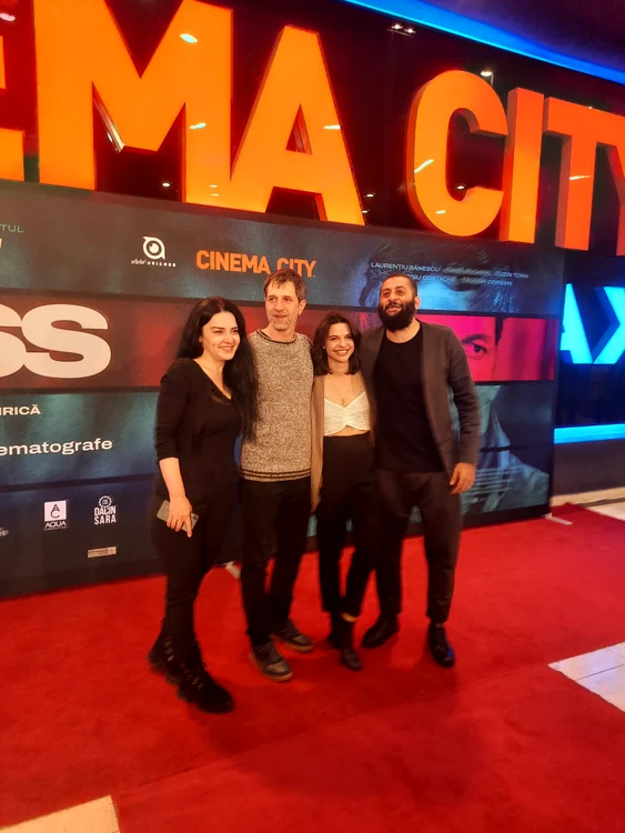 Maria Obretin, Laurențiu Bănescu, Mădălina Craiu și Sergiu Costache, la premiera filmului