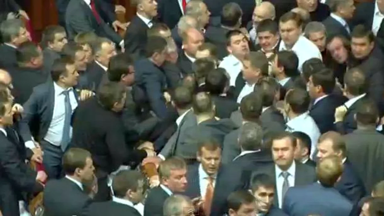 Bătăile din Parlamentul Ucrainei sunt destul de frecvente.