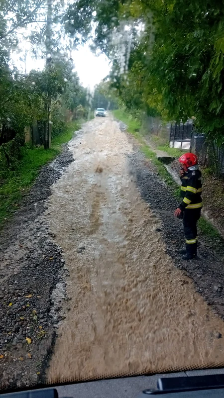 Inundații în Sighetu Marmației Foto: ISU Maramureș 