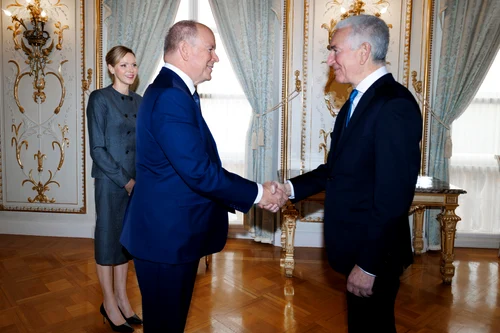 Prințul Albert și Prințesa Charlene, întrevedere la Monaco cu ambasadorul american, Foto Michaël Alesi