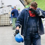 Salina Praid - oameni plâng în fața dezastrului FOTO Facebook 