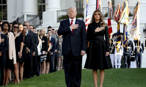 President Trump And Melania Trump Lead Moment Of Silence For 9/11 Victims jpeg