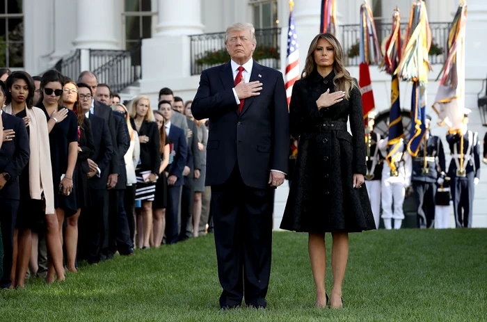 President Trump And Melania Trump Lead Moment Of Silence For 9/11 Victims jpeg