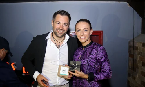 Ana Bogdan si logodnicul ei, Norris Măgeanu, la petrecerea jucătoarelor de la Monterrey jpeg