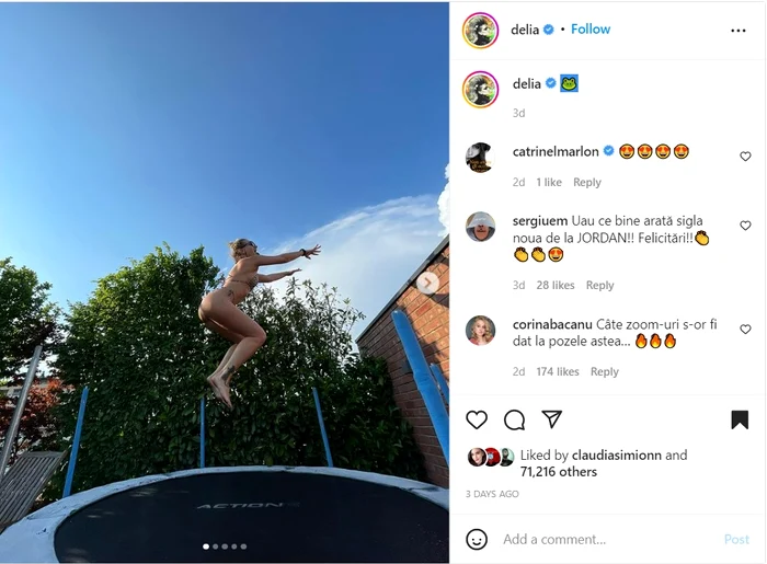 Pozele Deliei au fost apreciate de Catrinel Menghia