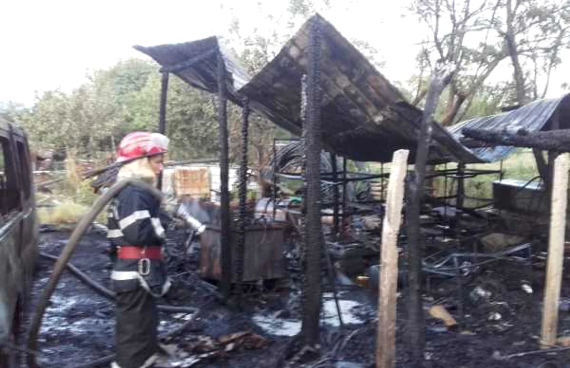 incendiu atelier auto Brăila