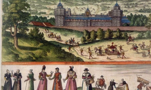 Un tablou rar, ce prezintă "Palatul pierdut" al regelui Henric al VIII lea, scos la licitaţie jpeg