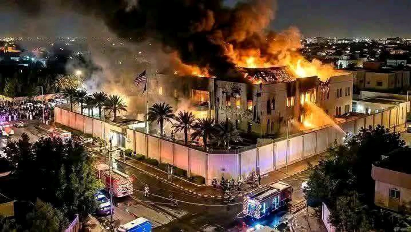 Două drone iraniene au lovit complexul Ambasadei SUA din Arabia Saudită/FOTO:X