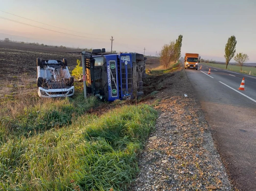 Evenimentul a avut loc pe E85 FOTO: DRDP Iaşi