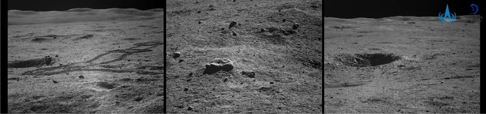 Fotografii ale suprafeței lunare făcute de camera panoramică instalată la bordul roverului FOTO CNSA